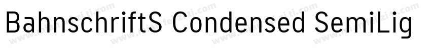 BahnschriftS Condensed SemiLight字体转换